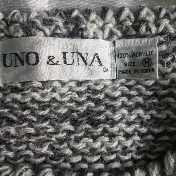 Sweater-Vintage. Uno & Una vest sweater. Size M. Red, Grey, White and Bl… - Picture 2 of 5
